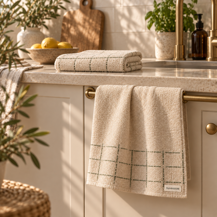 Nuvessiae™ GridPause Kitchen Towel Duo