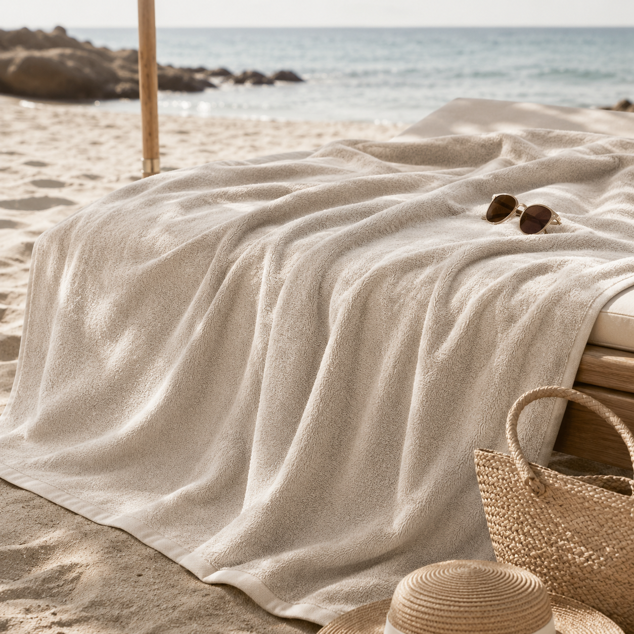 Nuvessiae™ ShoreRest Oversized Beach Towel