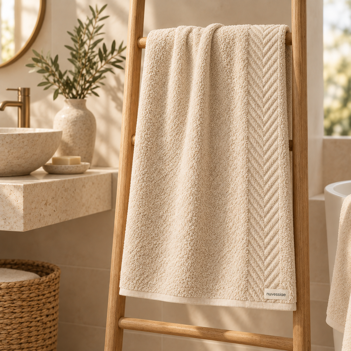 Nuvessiae™ HerringVeil Bath Towel