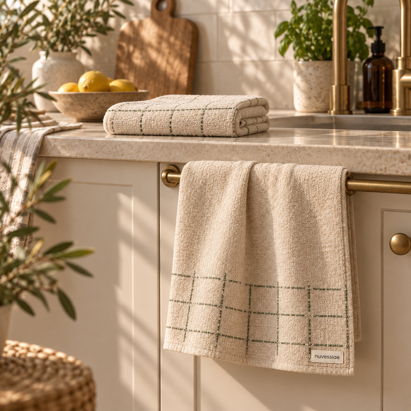 Nuvessiae™ GridPause Kitchen Towel Duo