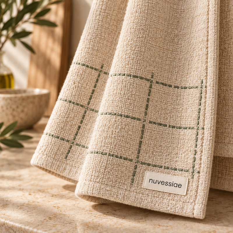 Nuvessiae™ GridPause Kitchen Towel Duo