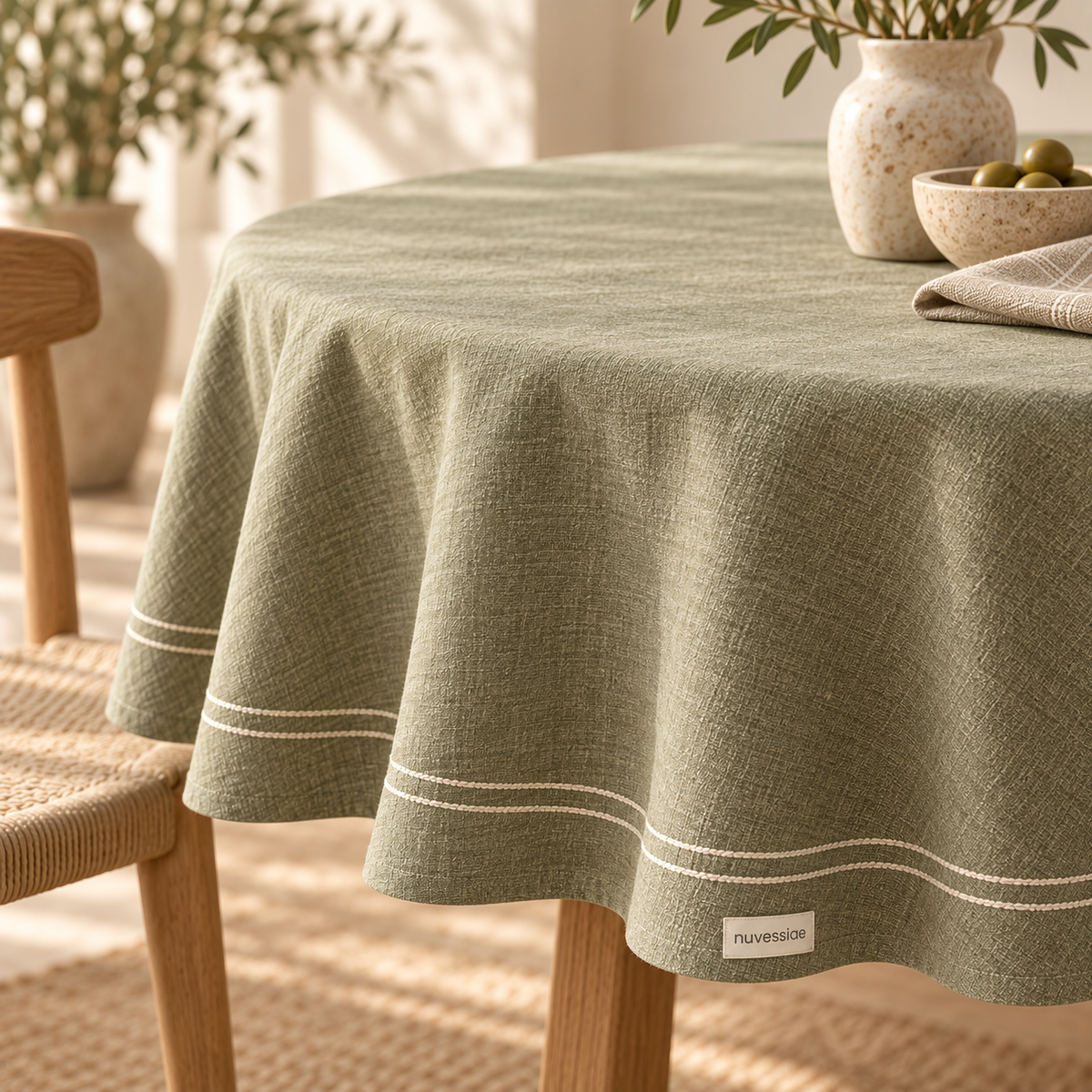 Nuvessiae™ HaloMoss Round Tablecloth