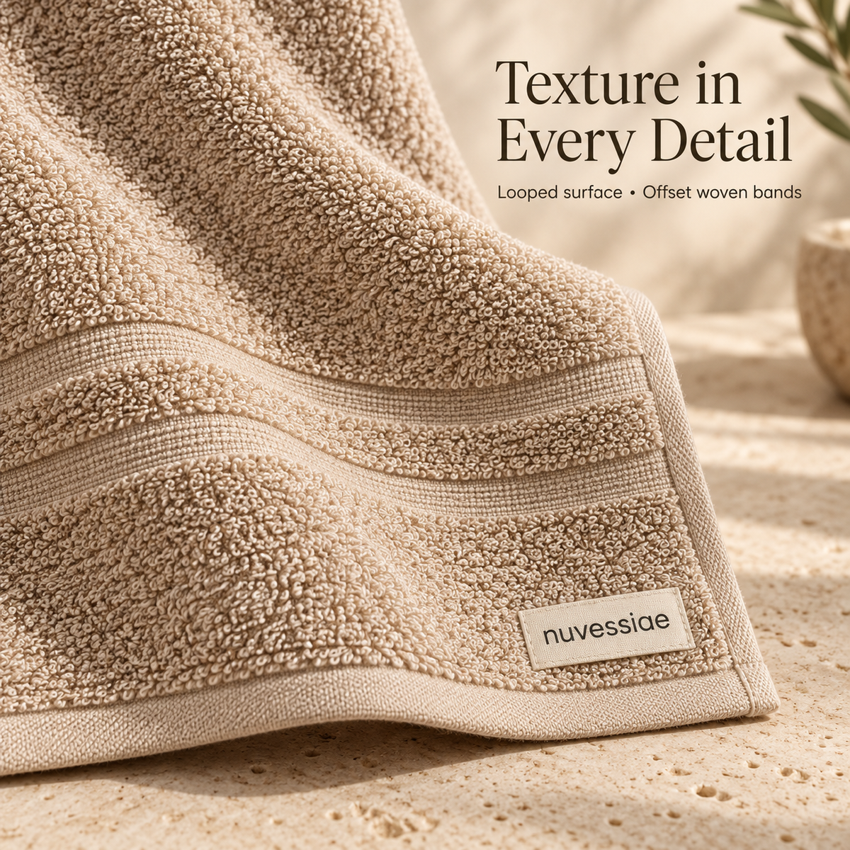 Nuvessiae™ DuneStep Textured Bath Towel