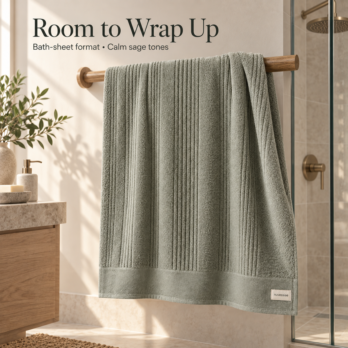 Nuvessiae™ MistChannel Oversized Bath Sheet