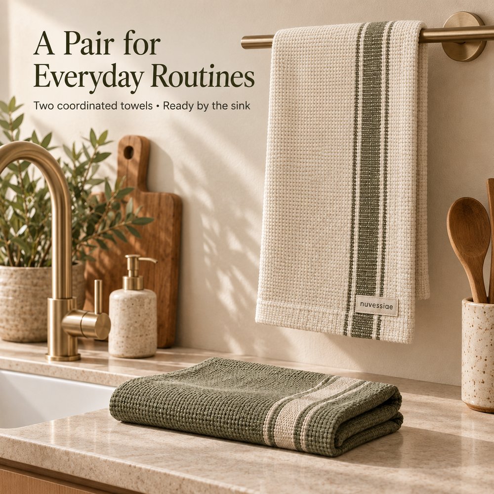 Nuvessiae™ FoldHaven Kitchen Towel Duo