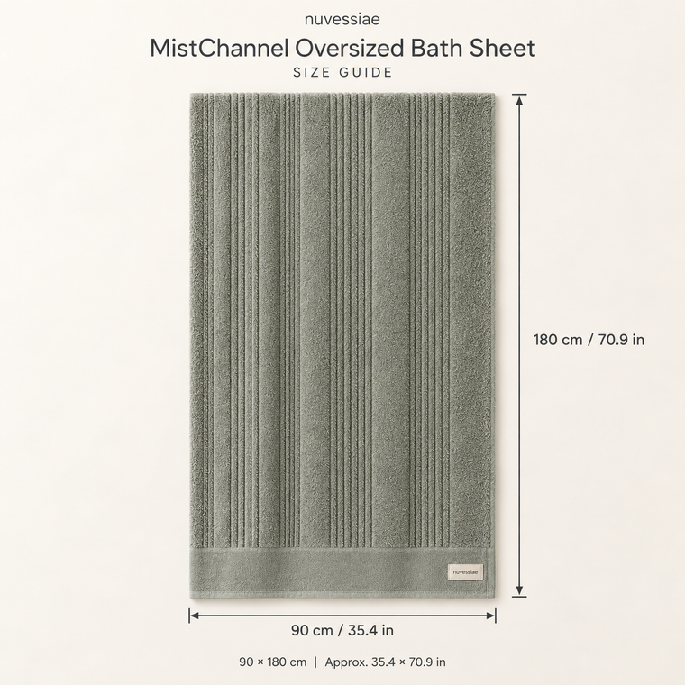 Nuvessiae™ MistChannel Oversized Bath Sheet