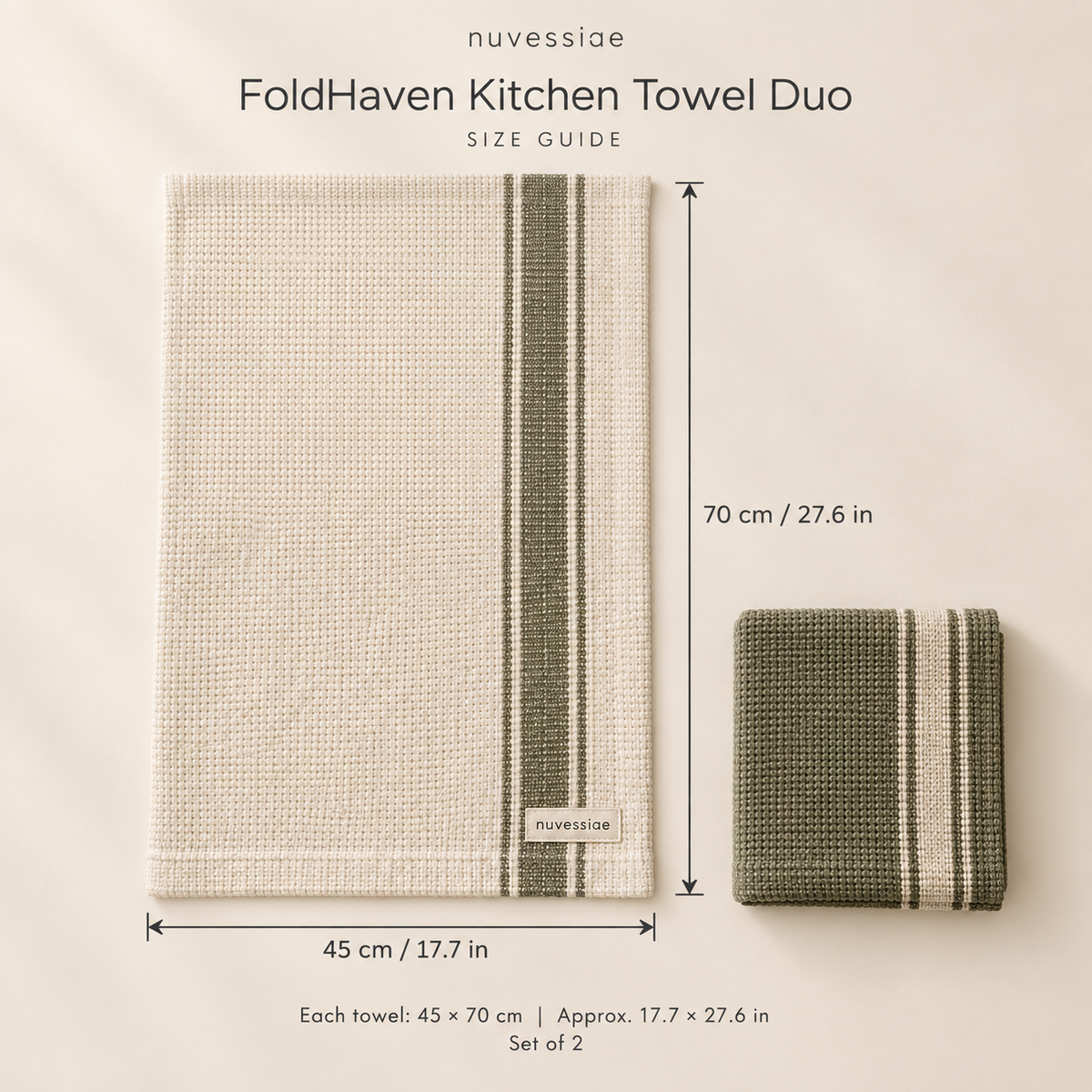 Nuvessiae™ FoldHaven Kitchen Towel Duo