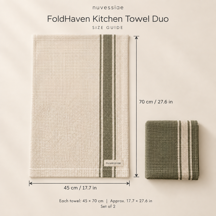 Nuvessiae™ FoldHaven Kitchen Towel Duo