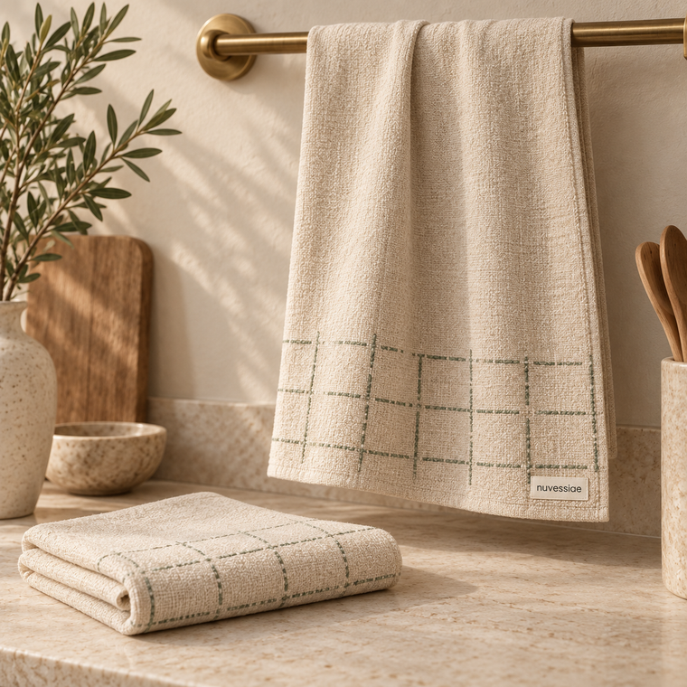 Nuvessiae™ GridPause Kitchen Towel Duo